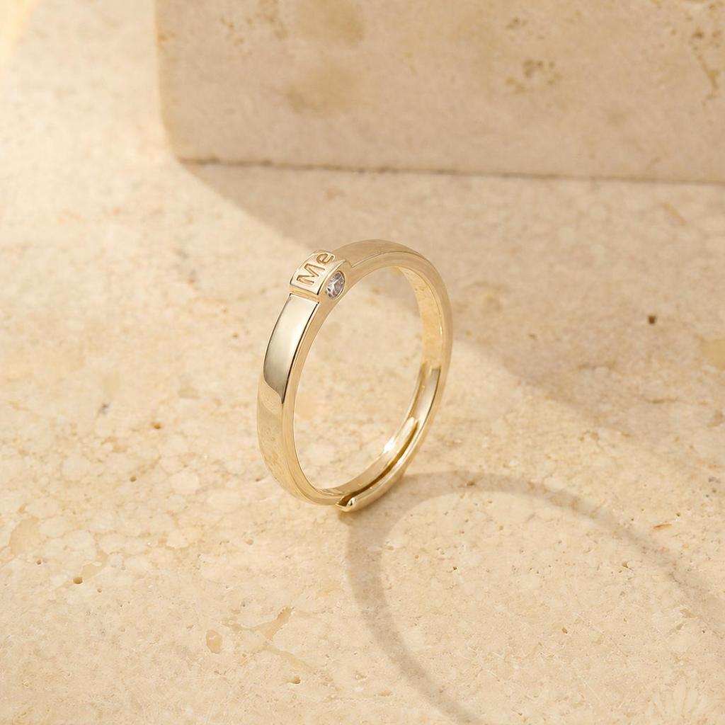 925 Sterling Silver You & Me Engraved Diamond Couple Rings - Unisex Personalized Design