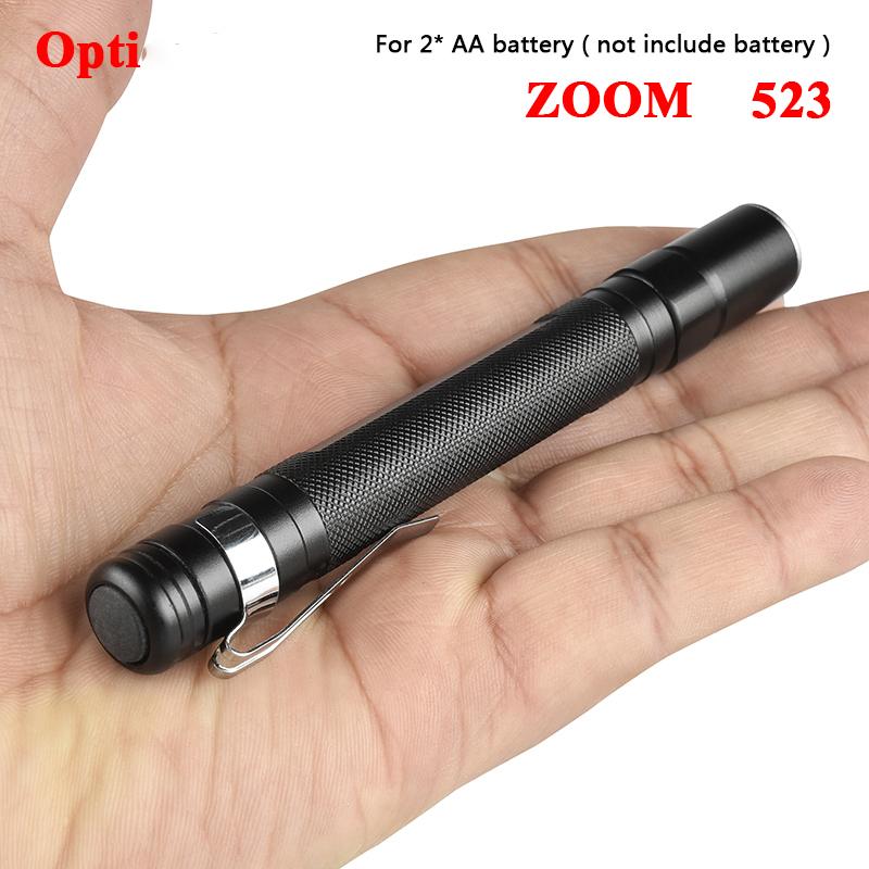 Zoomable Led Flashlight 1 Switch Mode Night Walking Lamp Pen Light Mini Penholder Car Maintenance Work Torch Dentist Lighting
