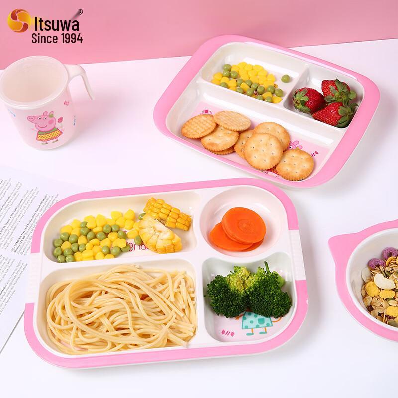 WUHE Peppa Pig Kids Melamine Dinnerware Set