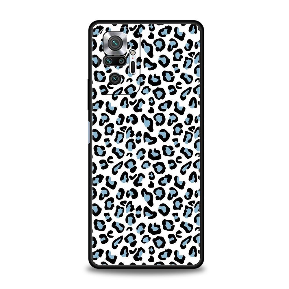 Phone Case For Xiaomi Redmi Note 13 12 5G 9S 9 8 10 11 Pro 9T 13C 12C 10C 9C 9A 7 Pro Soft Silicone Cover Leopard Cheetah Print