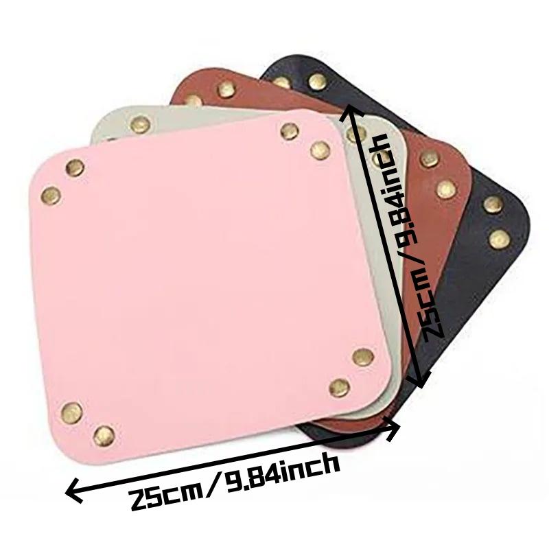 1PC 25x25cm Nordic Style Leather Storage Tray Desktop Organizer For Key Jewelry Cosmetic Storage Box Folding Organizer Home Deco