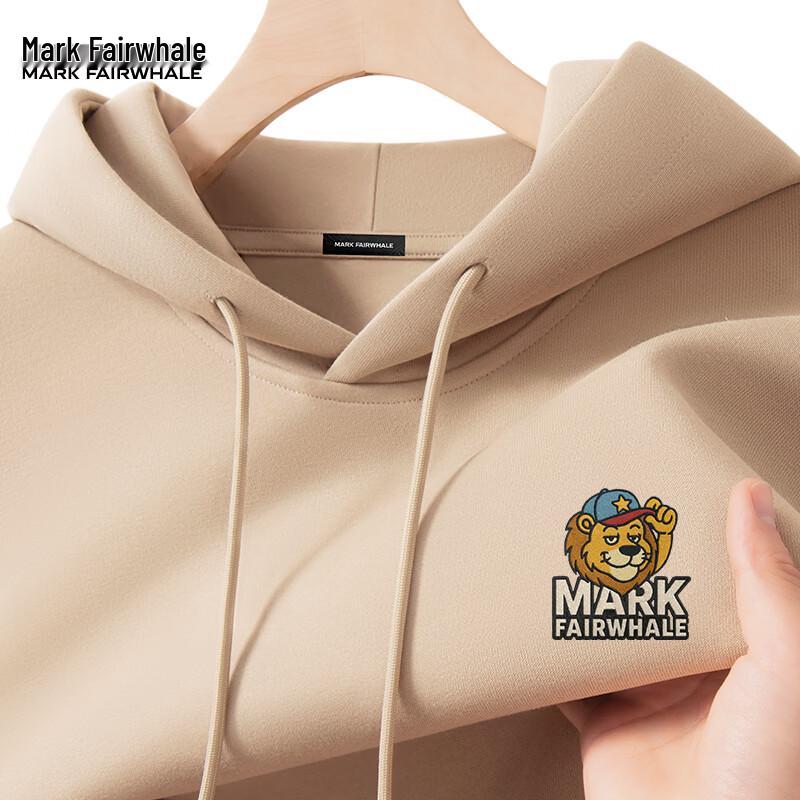 Mark Fairwhale Men s American Retro Loose Fit Hooded Sweatshirt 3XL