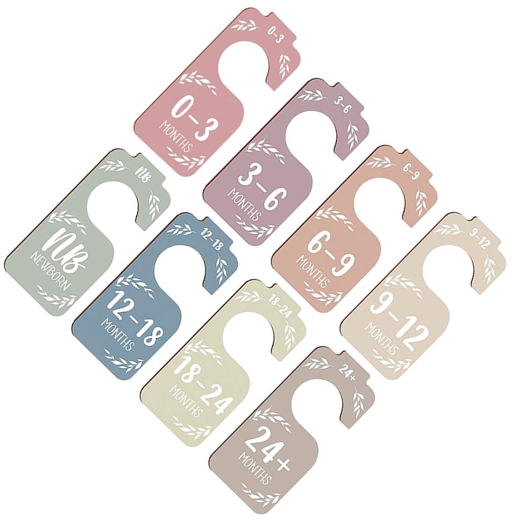 Pack of 8 Wood Dividers for Baby Clothes Baby Closet Wooden Dividers Nursery Wardrobe Dividers Wardrobe Partition