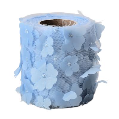 Flowers Tulle Rolls 8cm 10yd Exquisite Bright Beautiful DIY Flexible Wide Application Tulle Roll