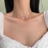 Fashion Acrylic Ball Pendant Metal Necklace for Women Hot Girls Harajuku Niche Necklace Sweet Cool Y2k Jewelry 2023