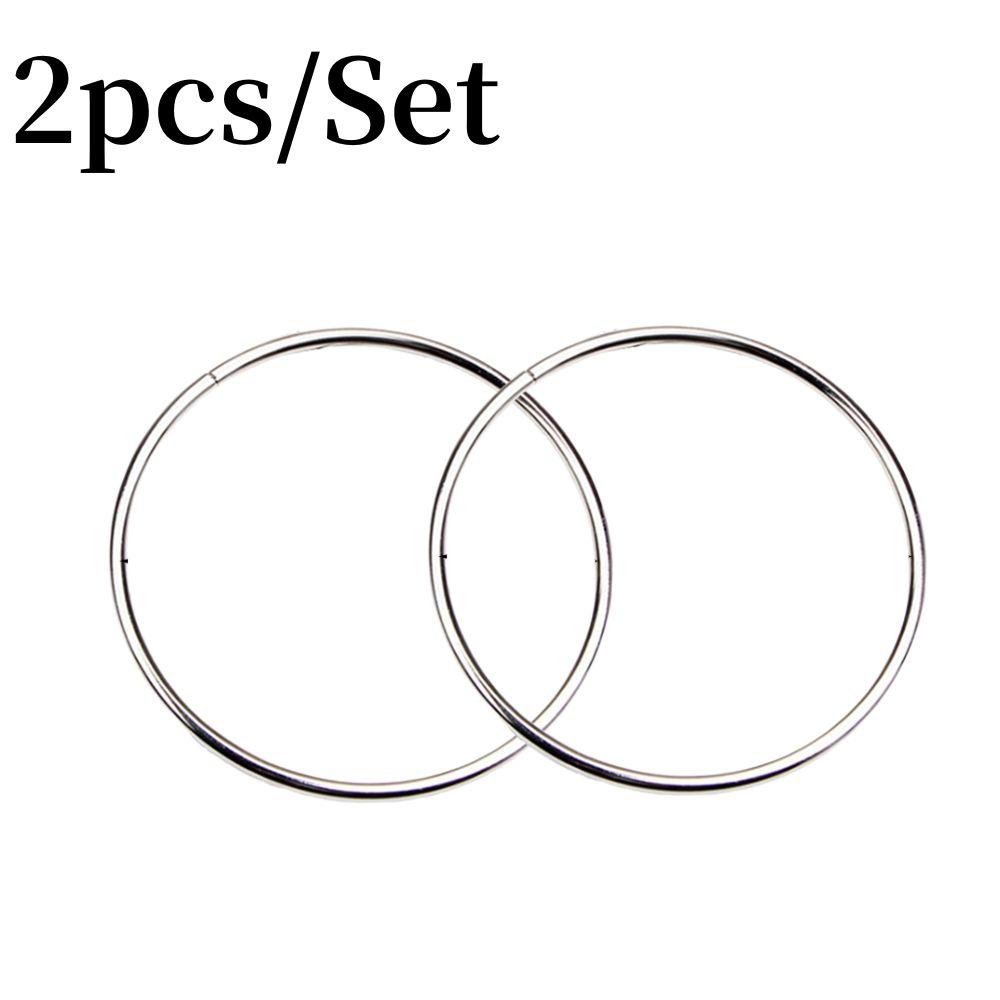 

2pcs/Set Metal Round Purse Sewing Frame DIY Bag Handles For Bag Making Purse Handles 7.5/10CM Replacement Hardware For DIY Bag Diameter 10cm серебряный