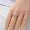Copper Metal Simple Women Rings Pink Zirconium Crown Ring LOVE Wedding Rings Designed For Engagement High Quality Fine Jewelry Anniversary Perfect