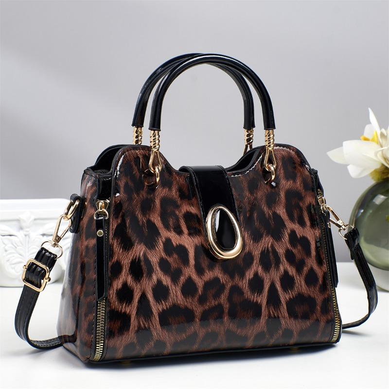 New Fashi Leopard Women Handbags European Design Patent Leather Ladies Bags Female Girl Brand Luxury Womens Crossbody Bag