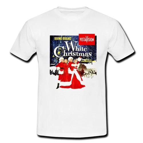 Mens Retro T-shirt Vintage Christmas Tee White Christmas Movie Bing Crosby Album M