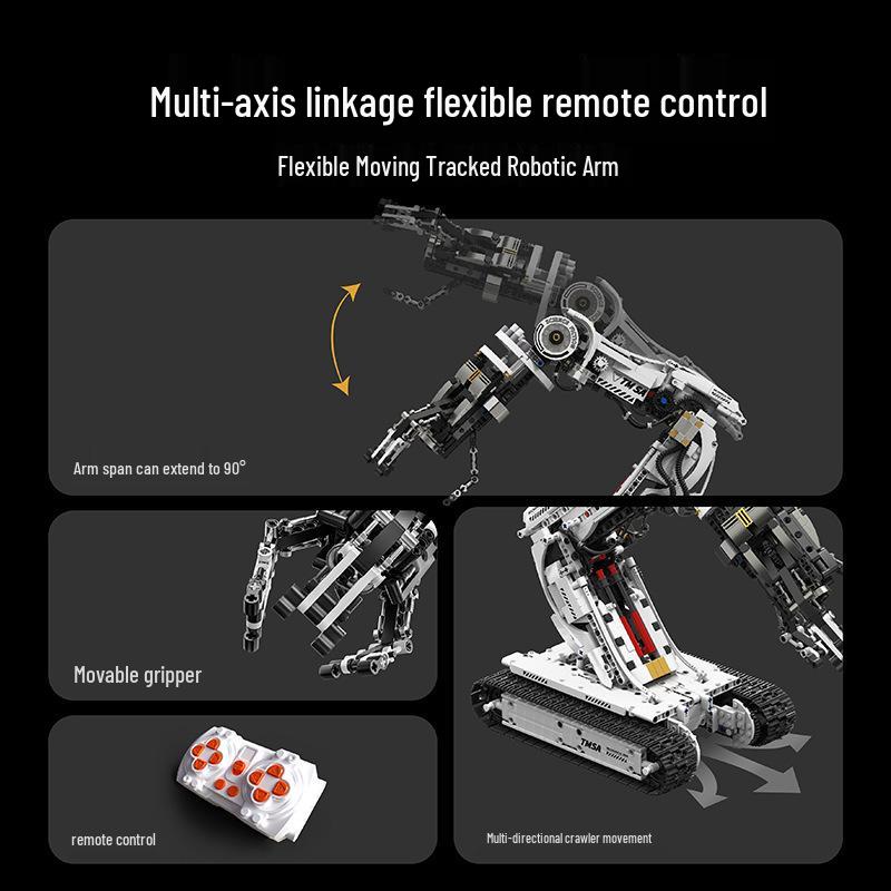 Mu T1110 Electric Remote Control Robotic Arm Building Blocks - Compatible with Lego and Programmable.
