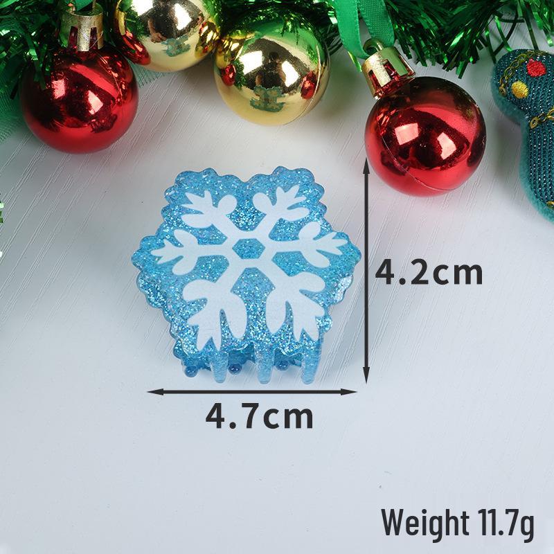 Cartoon Christmas Shark Claw Hair Clip - Cute and Versatile Holiday Accessory