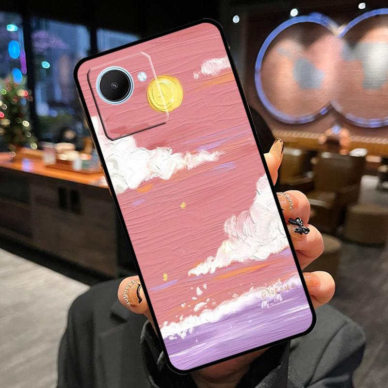 Coque Paysage Couché de Soleil Coréen Pour Realme 14 Pro Plus 13 12 11 15 GT6 GT7 Pro C55 C51 C35 C53 C61 C65 C67 C63 C71 C75