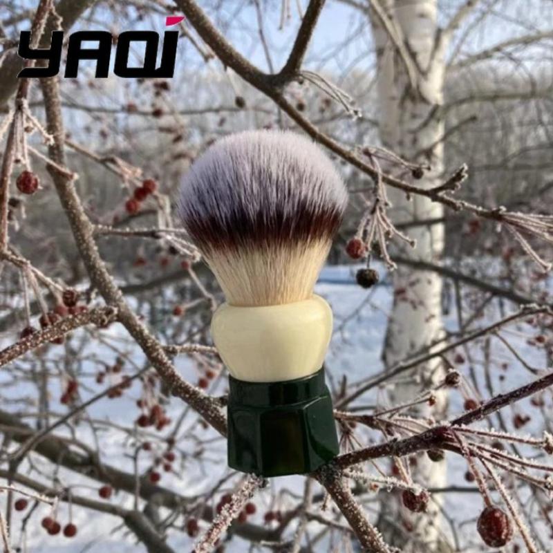 

YAQI Green Obsidian Synthetic Hair Mens Wet Shaving Brush