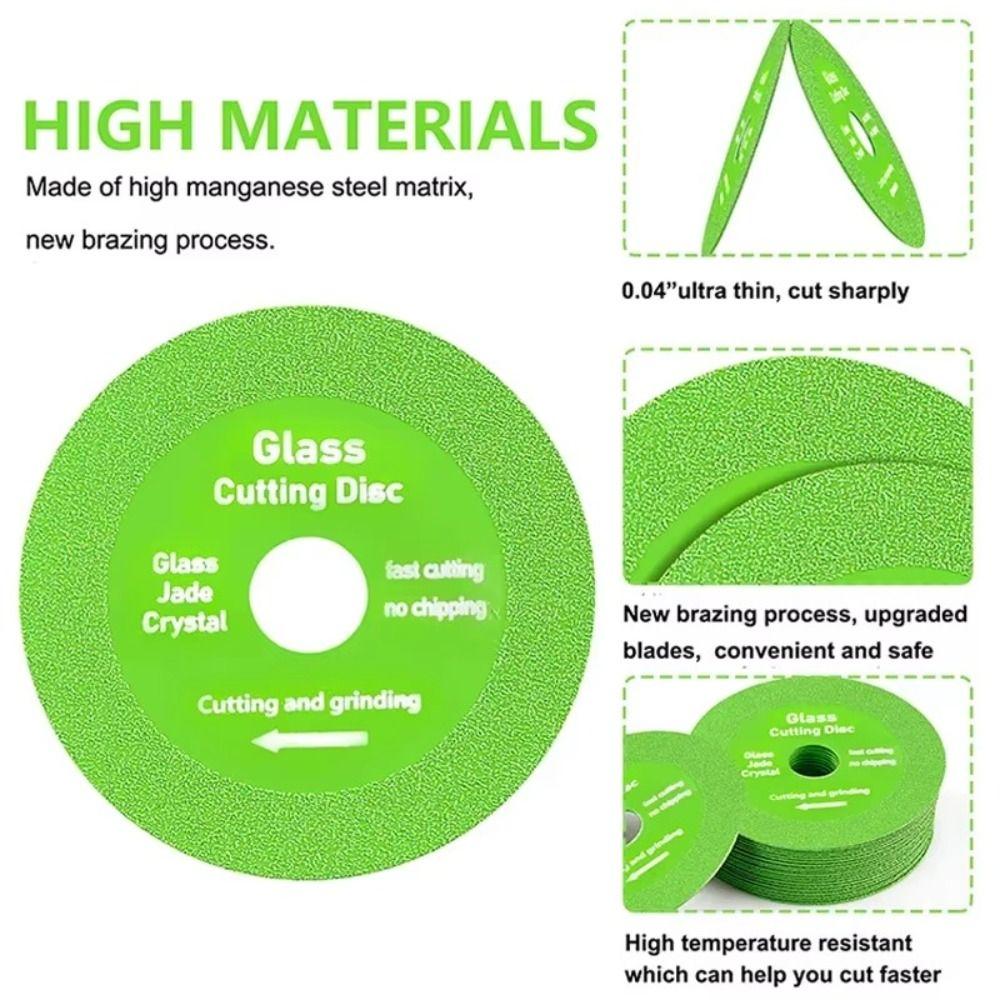 New 100X20X15mm Glass Cutting Disc 115X15X22.23mm Green Diamond Saw High Hardness Angle Grinder Ceramic Tile Jade
