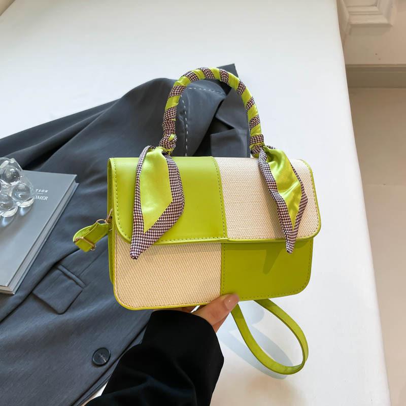 Niche design splicing handbag summer new armpit bag fashion versatile shoulder messenger bag women