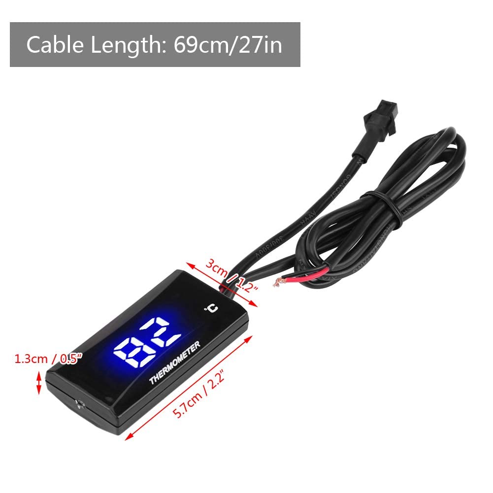 Universal Motorcycle Digital Motorcycle DC Display Range 0-120 Celsius Temperature
