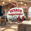 Vintage Texaco Gas Metal Tin Sign Retro Truck Wall Decor 7.87 Inch Round