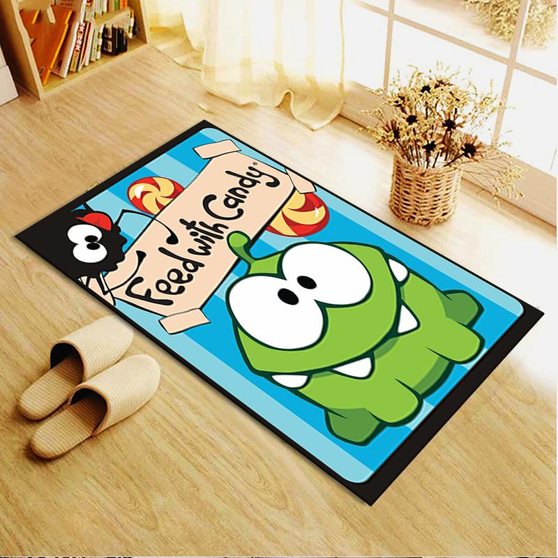2025 Neuer Om Nom Stories Teppich für Wohnzimmer Schlafzimmer Zuhause Sofadekoration, Kinderspiel Rutschfeste Fußmatte100