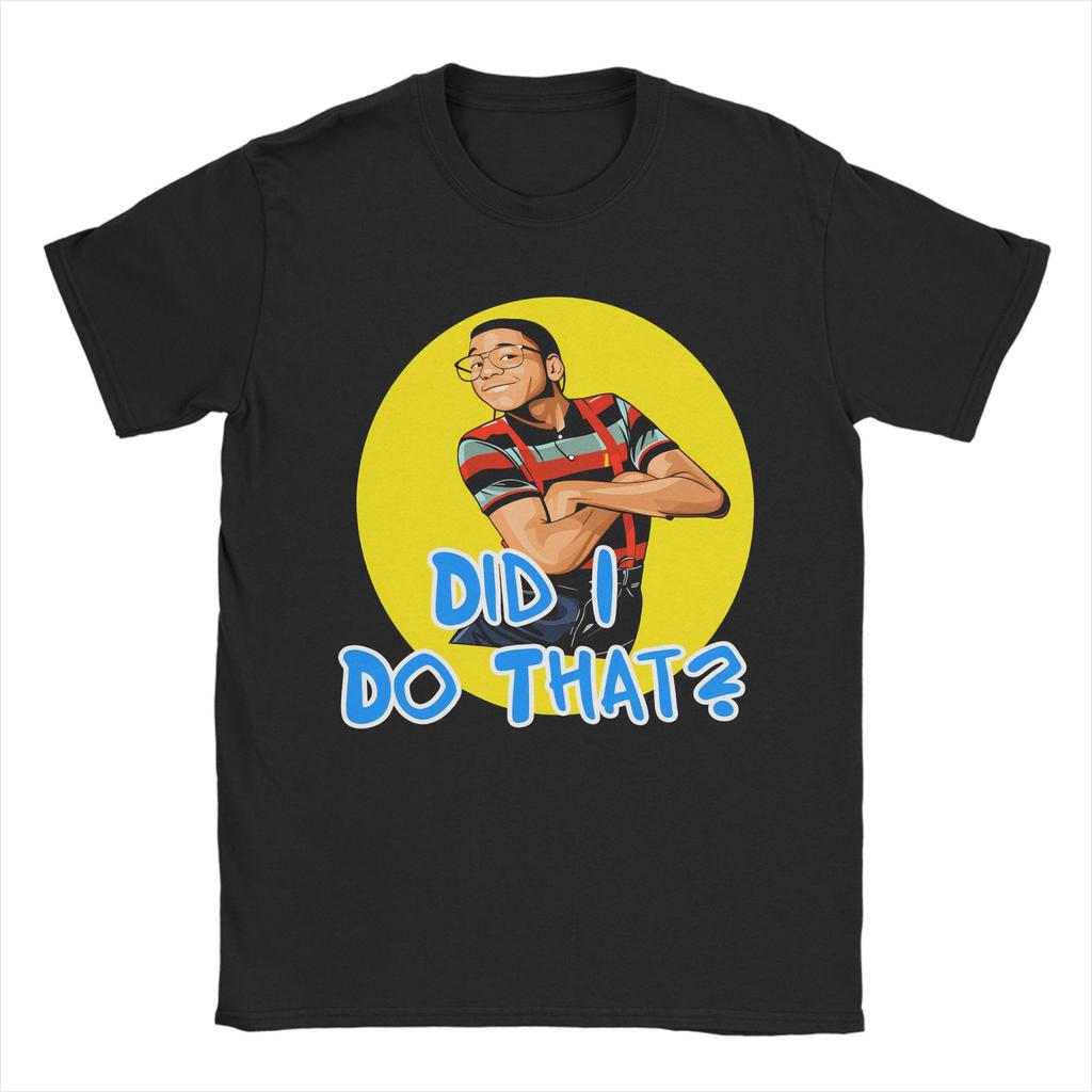 Steve Urkel Family Matters Did I Do That T-Shirt Strand Baumwoll-T-Shirts Für Paare Hippie-T-Shirt Kurzärmelig Y2K Lustige Kleidung