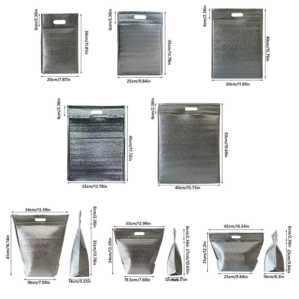 Aluminum Foil Aluminum Foil Insulation Bag With Handle Insulation Layer Fresh-keeping Bags Heat Preservation