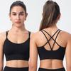 Plus Size Criss-Cross Back Sports Bra for Women - Shockproof, Casual, Fitness, Running, Yoga