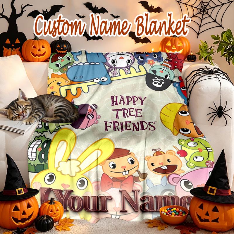 1pc Snug Fashion Classic Blanket, Custom Name Print Blanket, Perfect for Home, Couch, Bed, Picnic, Travel, Office