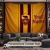 AS Roma FC Personalized Tapestry Support Custom Name, Wall Art Home Decoration