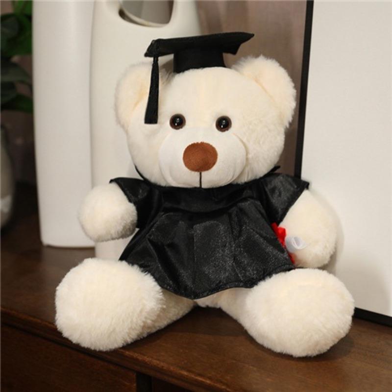 New Graduation Gift: Dr. Bear Plush Toy, Small Bear Doll, Plush Toy, Academic Gown Teddy Bear Doll