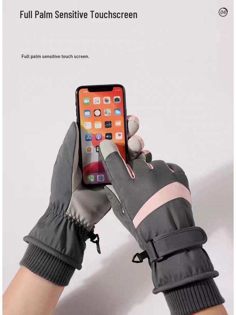 Unisex Ski Gloves: Warm, Waterproof, Fleece-Lined for Outdoor Snow Play, Cold Protection, Travel, Japanese Style, Cycling.