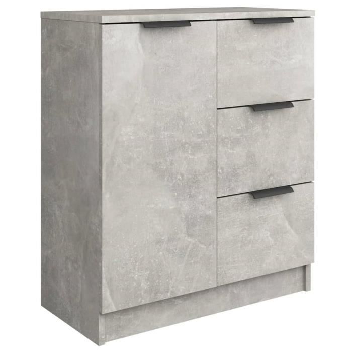 VidaXL Buffet Gris béton 60x30x70 cm Bois d'ingénierie 811083