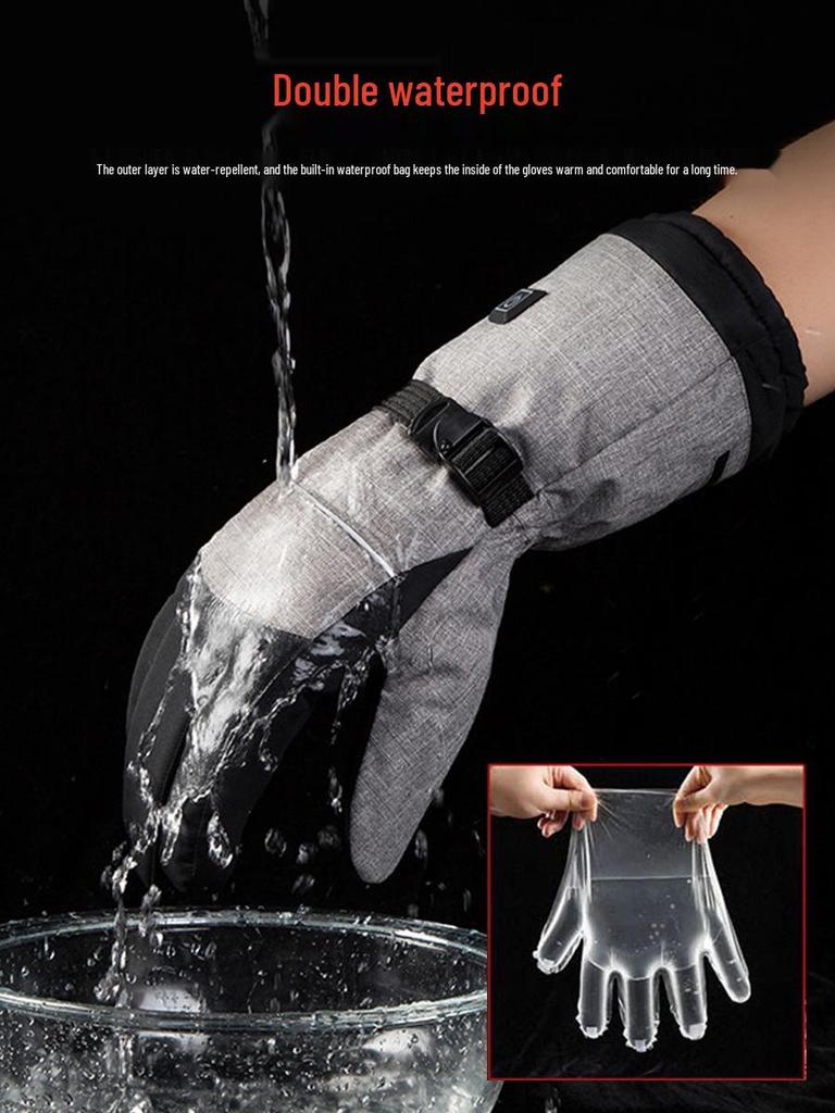 Unisex Heated Gloves: Outdoor Winter Warmth with Smart Temperature Control for Cycling, Mountaineering, and Skiing