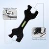 Dual Headed Wrench with Level Multifunctional Manual Tap Spanner Plumbing Tool for Household Faucet Pipe Toilet Repair