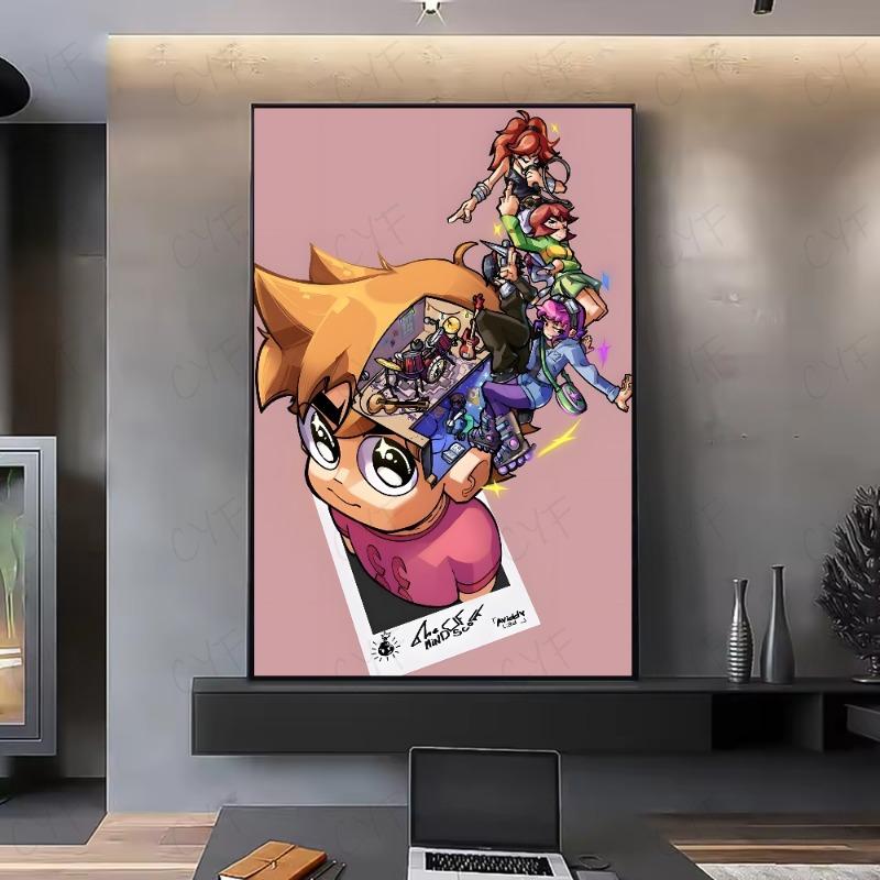 

Cartoon Scott Pilgrim Poster HD art sticky wall waterproof home living room bedroom bar aesthetic decoration 21cm×30cm NoFrame