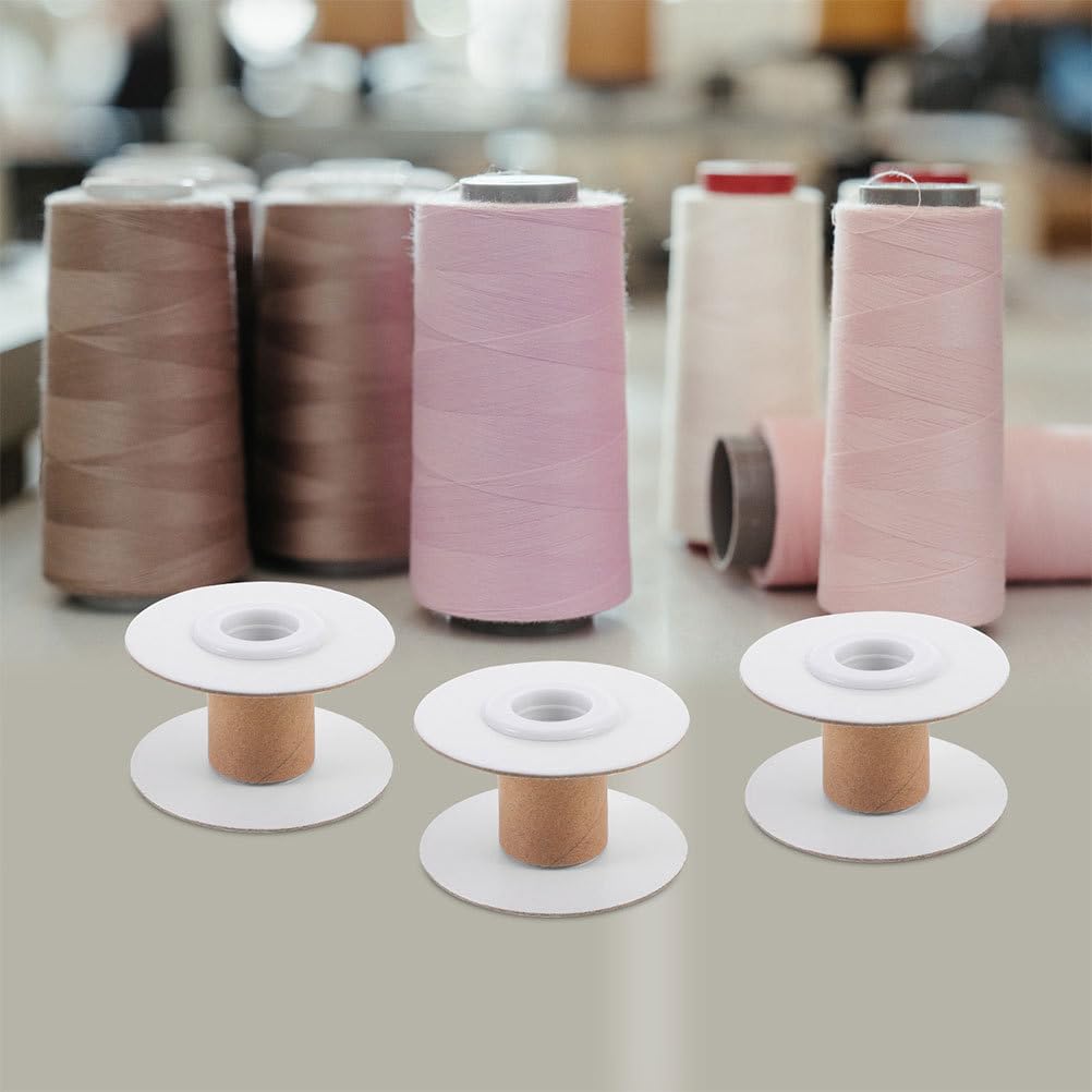 VILLCASE 20-Piece Spool Set, Removable Thread Bobbins, DIY Sewing Spools, Wire Spools for Embroidery and Weaving, with Organizer