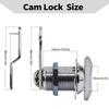 Thumb Operated Cabinet Lock Without Key Compartment Closure Quick Accesses Cabinet Cam Lock for Mailboxes & Drawers