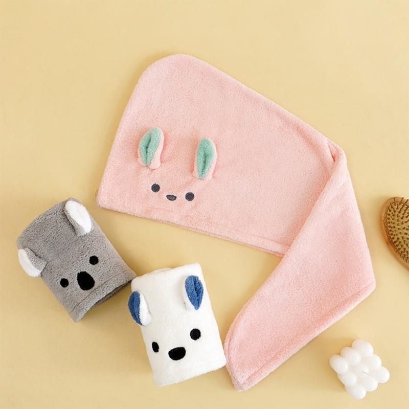 1PC Microfibre Hair Towels, Hair Towel, Turban Towel with Button, Hair Turban Kids Super Absorbent Towels for Women