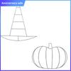 AD23-2PCS Halloween Pumpkin/Witch Hat Metal Wire For Halloween Christmas DIY Craft New Year Wall Door Decors
