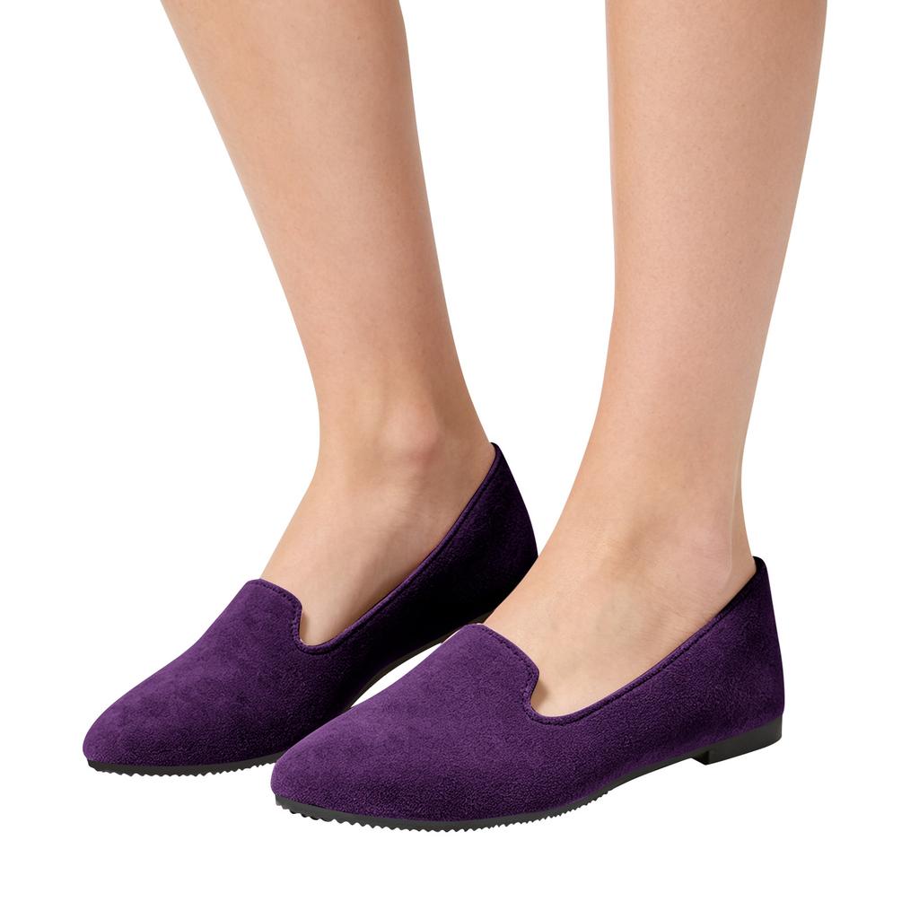 Women's Pointed Toe Slip On Flat Shoes Soft Upper Material Lightweight Design Comfortable Fit Durable Outsole Suitable for Daily Wear