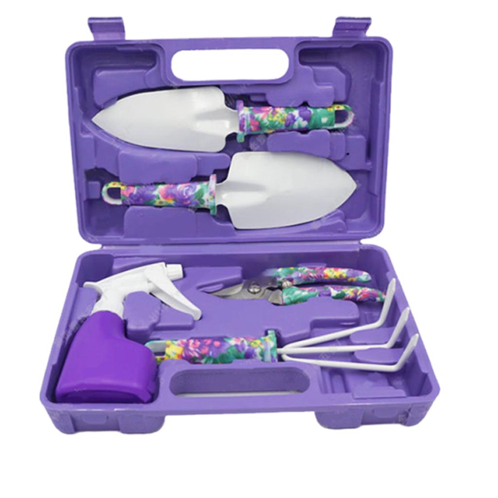 5Pcs Portable Gardening Tools with Case Potted Plant Tool Gift Box Reusable Multi-Functional Garden Tool for Women/Mom & Seniors