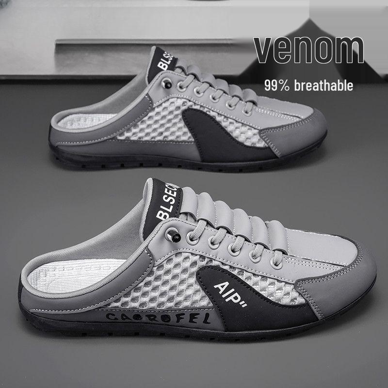 

Дуже великі дихаючі босоніжки з сітки без задника, Розмір 47-48, З закритим носком 48