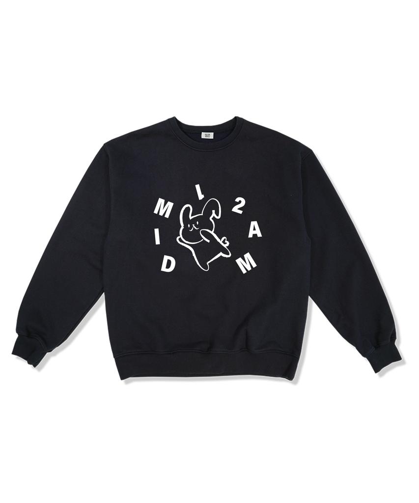 MIDNIGHT12AM [Fleece Line Option] Midnight Friend Oversized Premium Double-Sided Sweatshirt 4 Colors (Type B)