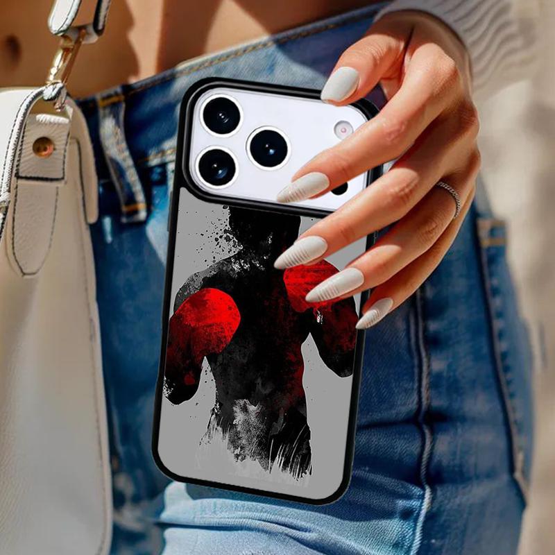Boxing Gloves Phone Case For iPhone 17 Air 14 15 13 12 Max Cover For Apple 14 15 16 16e 11 Pro Max Plus Coque