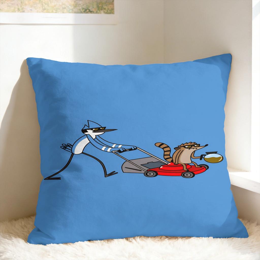 R-Regular Show Pillow Cover Custom Cushion Cover Cute Funny Pillow Case For Wedding Party Home Decor