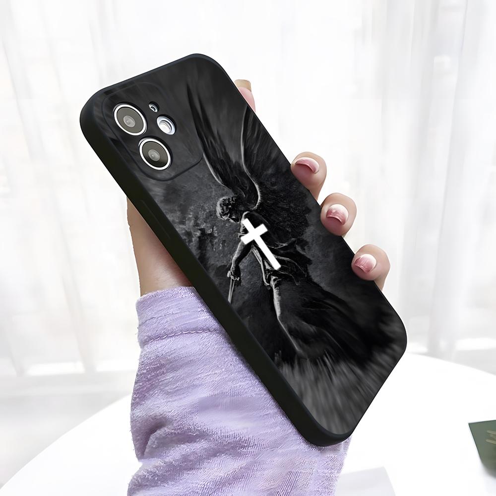 

Archangel Michael Cross Phone Case For IPhone 17 Pro Max 15 Pro 16 14 Plus 12 13 Mini 11 Pro Shockproof Soft Cover iPhone15 Pro