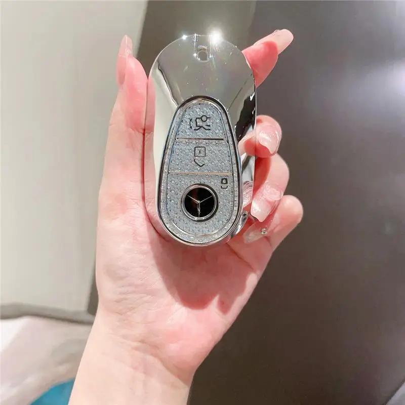 VFO1 Car Remote Key Cover Case Holder shell Women's Bag Fob For Mercedes Benz 2025 New C260L E300L S400L EQE GLC CLE C E S Class