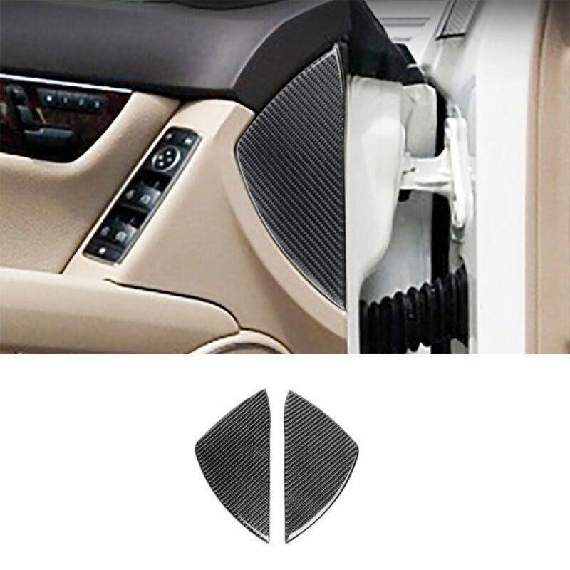 For Benz W204 2007-2014 C-Class Real Carbon Fiber Door Sides Panel Cover Decor