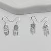 S925 Sterling Silver Dreamcatcher Tassel Stud Earrings for Women - Fashionable Round & Heart-shaped Design