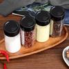 1/5 st Genomskinlig kryddflaska Kryddströare Pepparburk med lock BBQ Krydddispenser Kök Pulverförvaringsbehållare