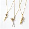 Two-Tones Love Embrace Mother Child Hug Stainless Steel Chain Necklace for Women Lovely Family Anniversary Charm Jewelry Gift