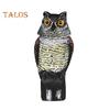 Owl Decoy with Rotating Head Natural Enemy Bird Deterrent Owl Figurine Garden Protector Scarecrow Owl for Gardens Terraces Balconies